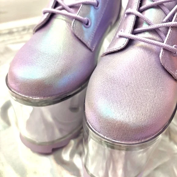 ✨ YRU metallic platform boots 6 - Picture 10 of 12